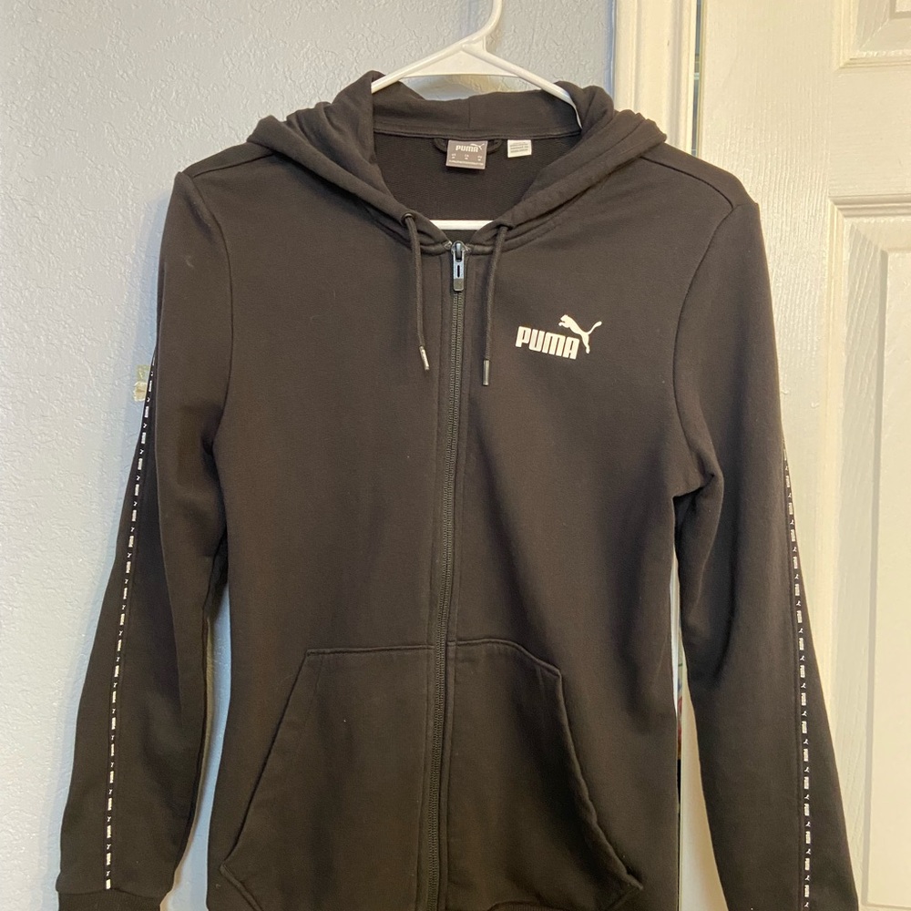 Puma Black Hoodie with Logo